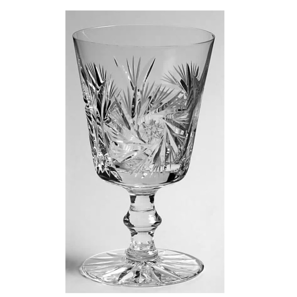Berlin By Kusak art cut crystal works. 5 7/8” tall Width 3 3/8” Water goblet.